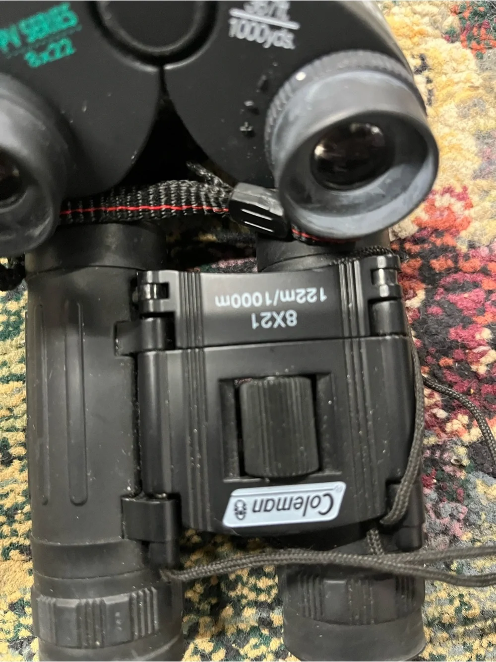 Coleman Black Compact Binoculars with Green Accents
